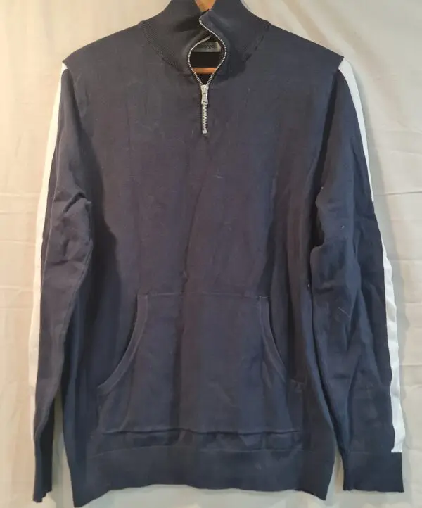 George Mens Navy Quarter Zip Jumper M