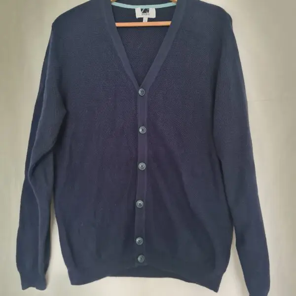 Marks & Spencer Mens Navy Cotton V Neck Cardigan L