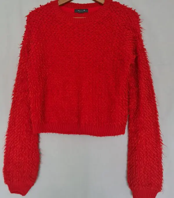 Primark Womens Red Textured Knit Jumper XS UK 4