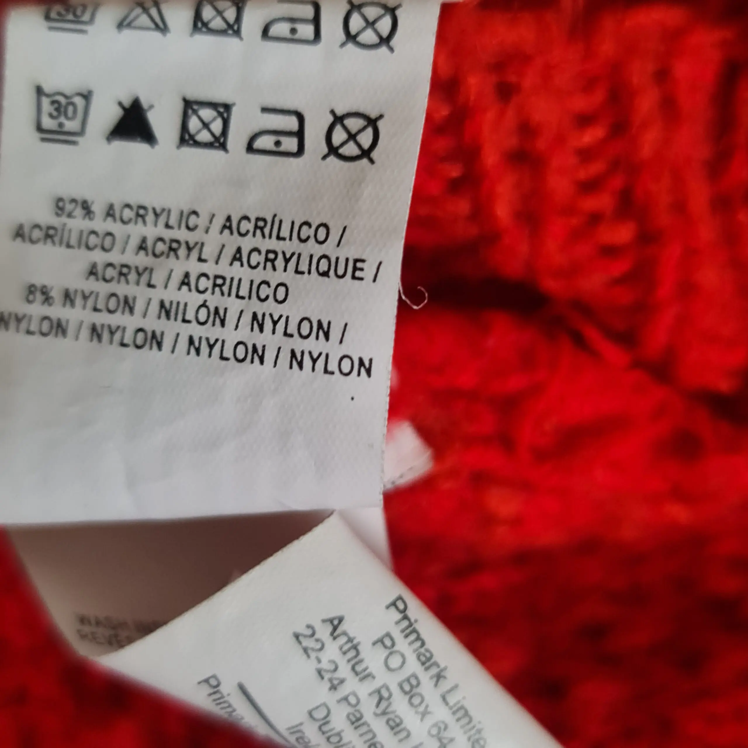 Primark Womens Red Textured Knit Jumper XS UK 4 - Image 4
