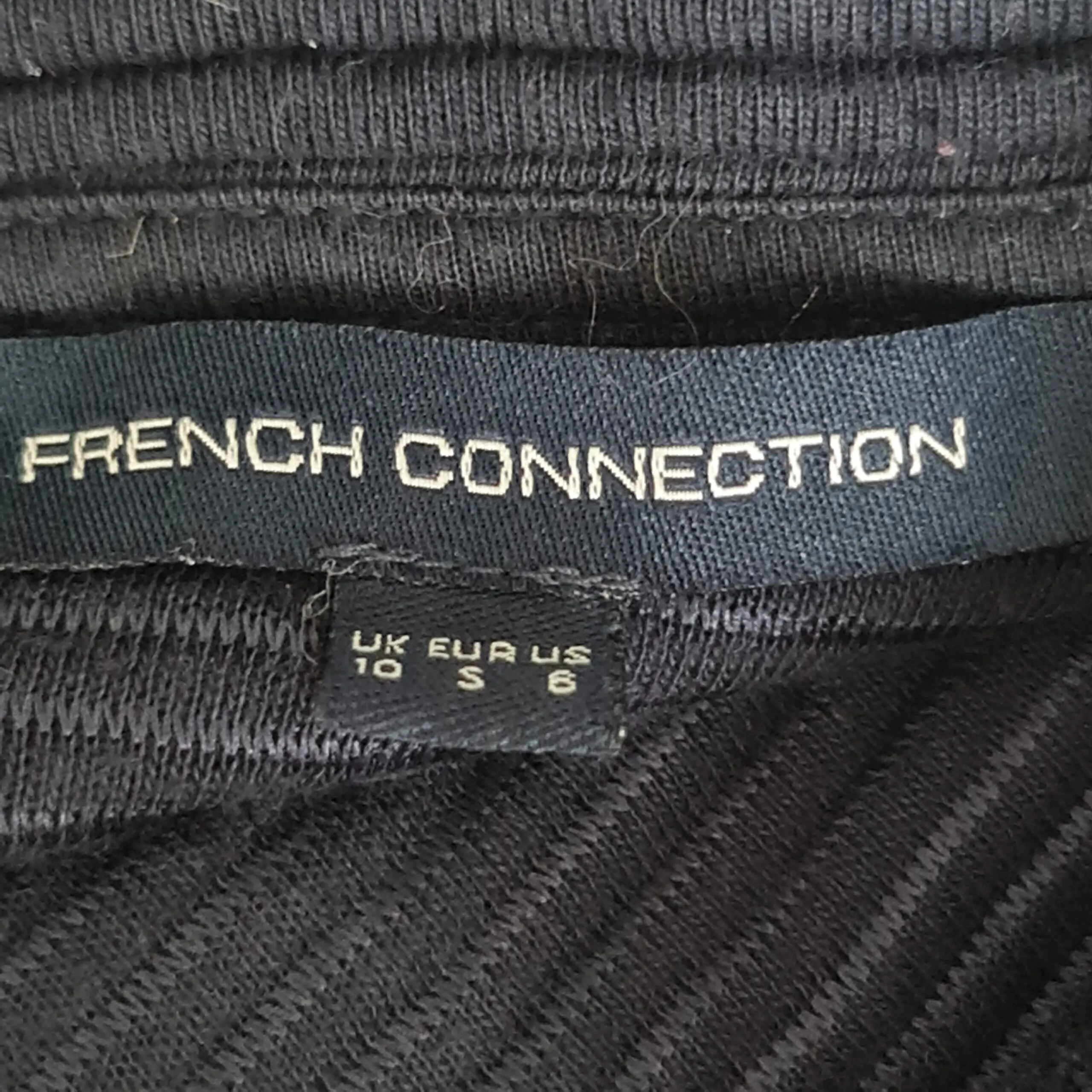 French Connection Womens Navy Ribbed Shift Dress UK 10 - Image 4