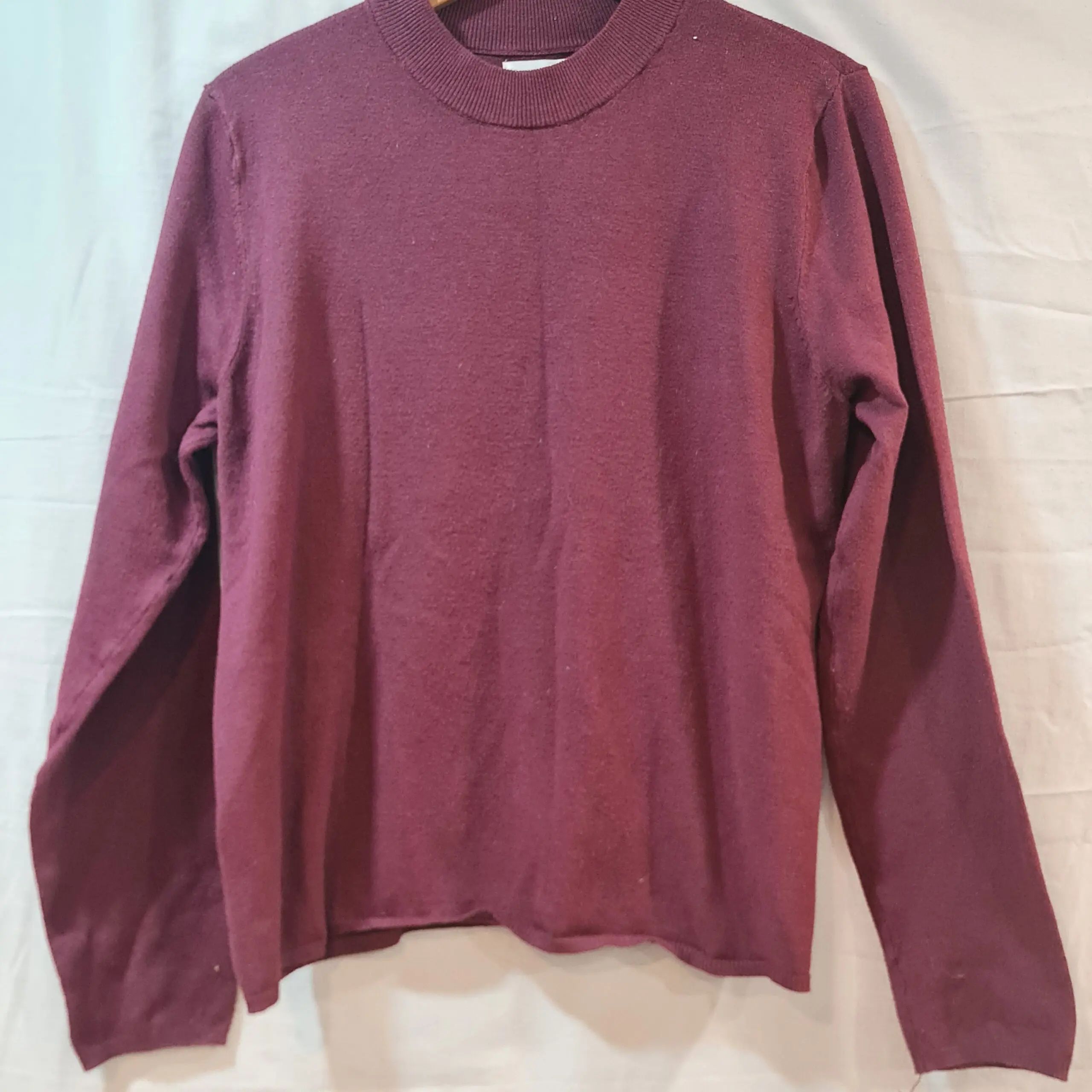 Primark Womens Burgundy Crew Neck Jumper L UK 14-16