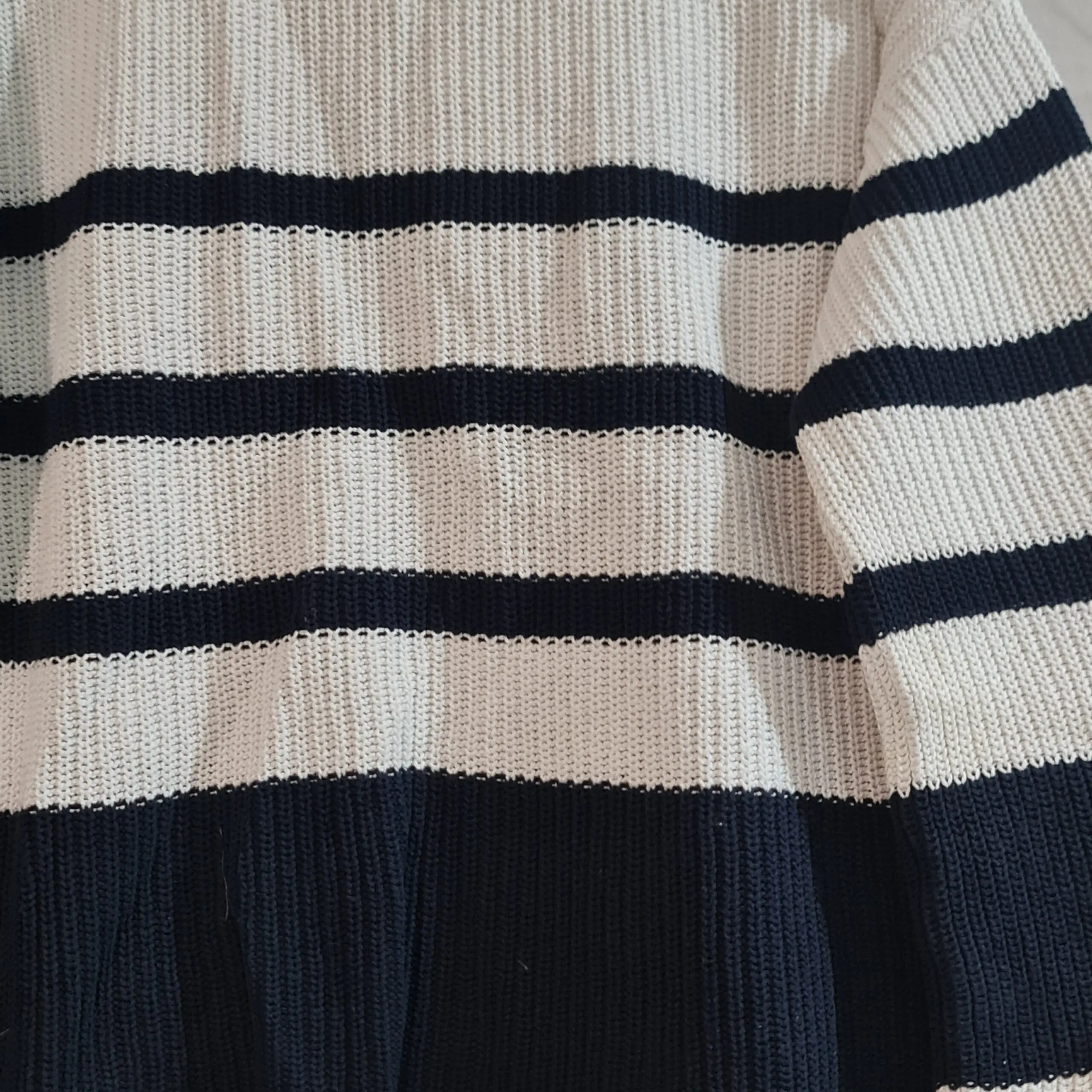 George Womens White Navy Stripe Cotton Knit Jumper S UK 8-10 - Image 2