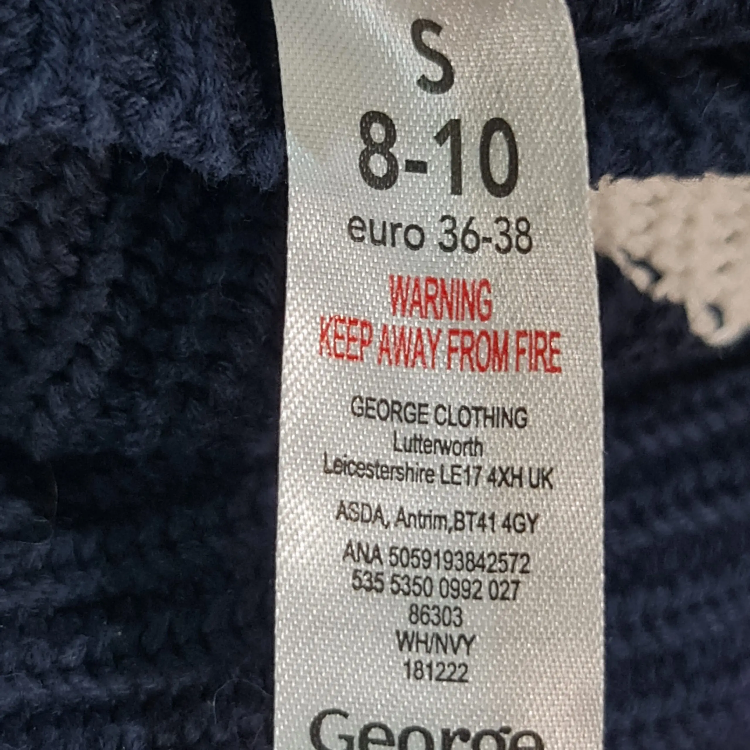 George Womens White Navy Stripe Cotton Knit Jumper S UK 8-10 - Image 3
