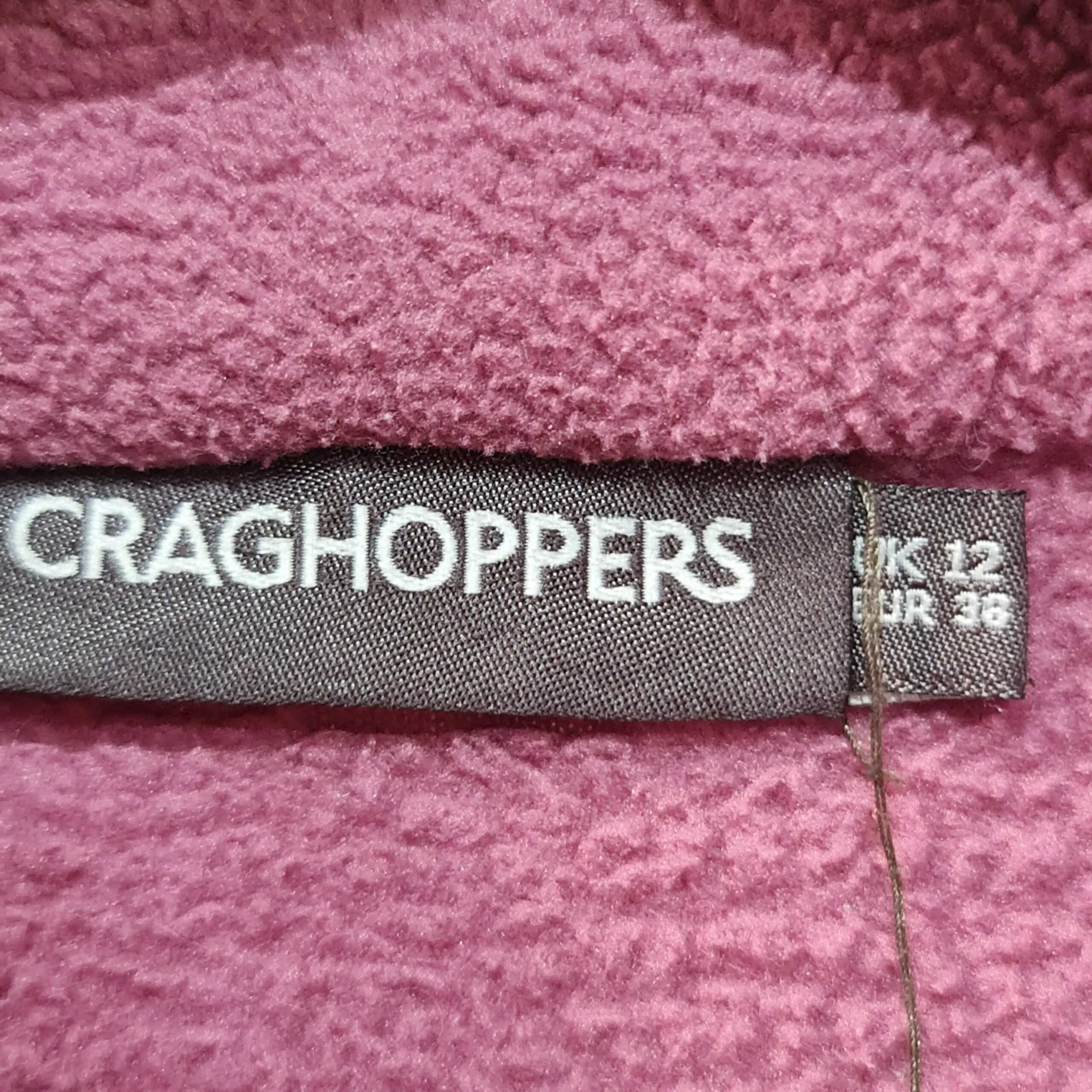 Craghoppers Womens Pink Purple Full Zip Fleece Jacket M / UK 12 - Image 3