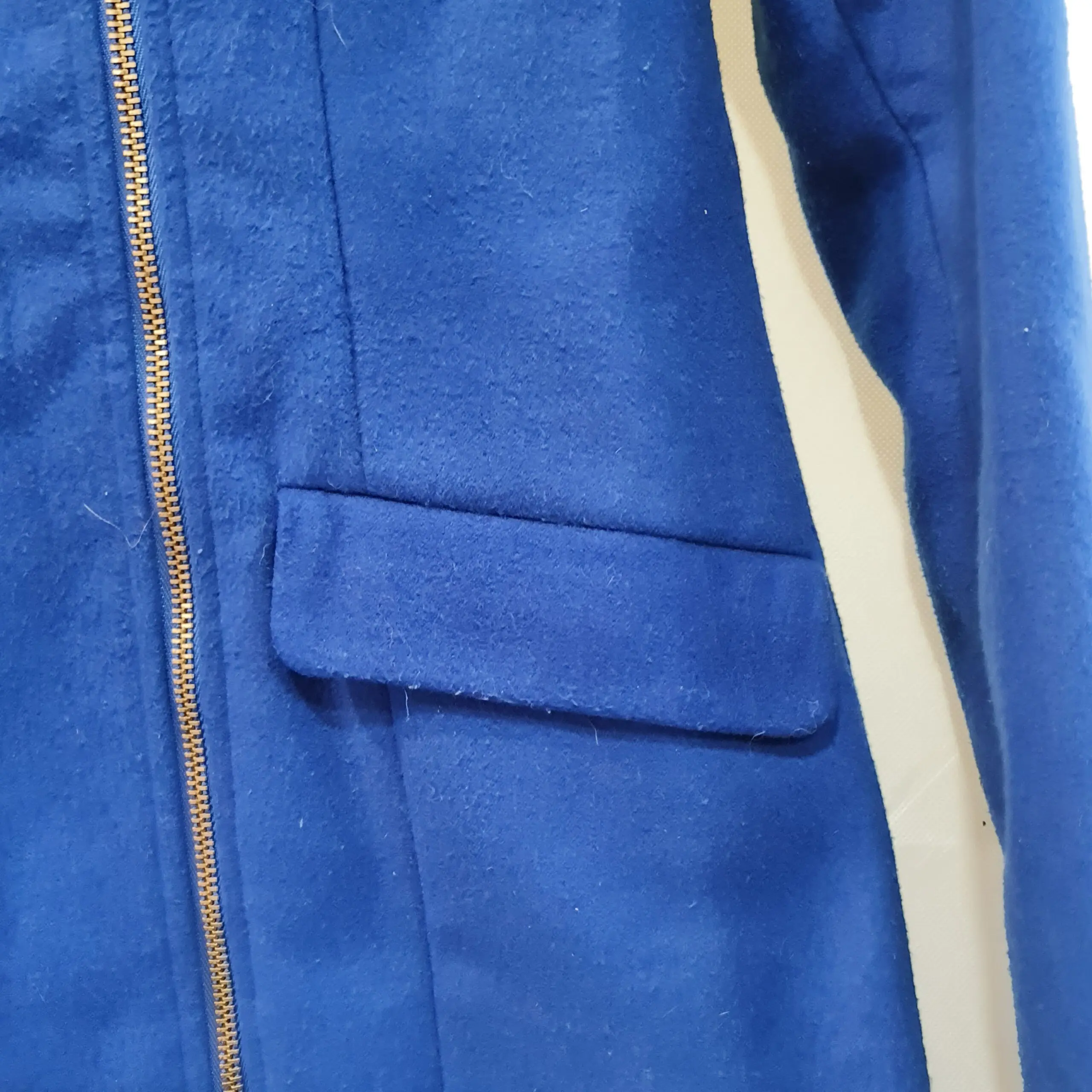 George Womens Cobalt Blue Asymmetric Zip Coat UK 8 - Image 2