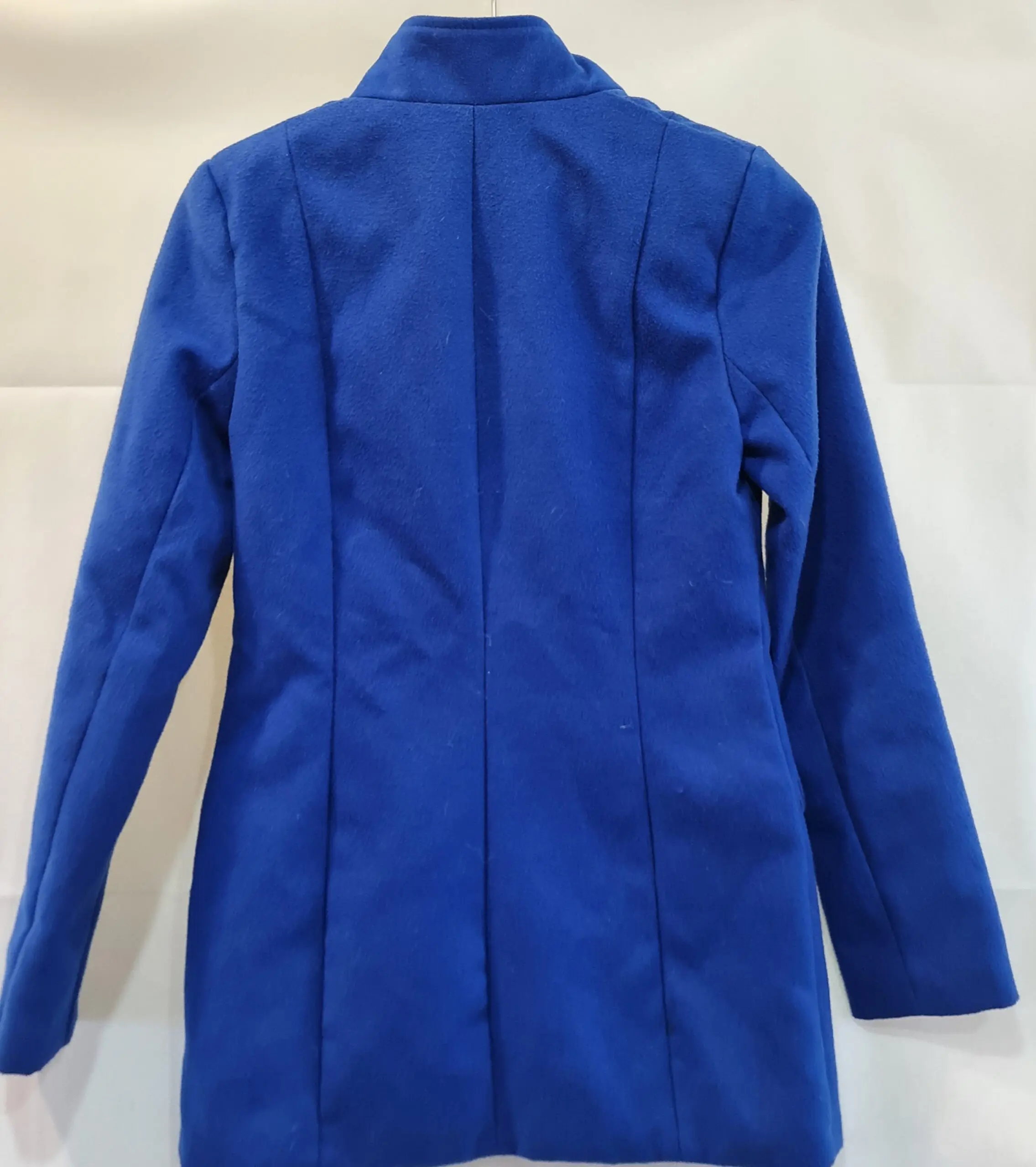 George Womens Cobalt Blue Asymmetric Zip Coat UK 8 - Image 4