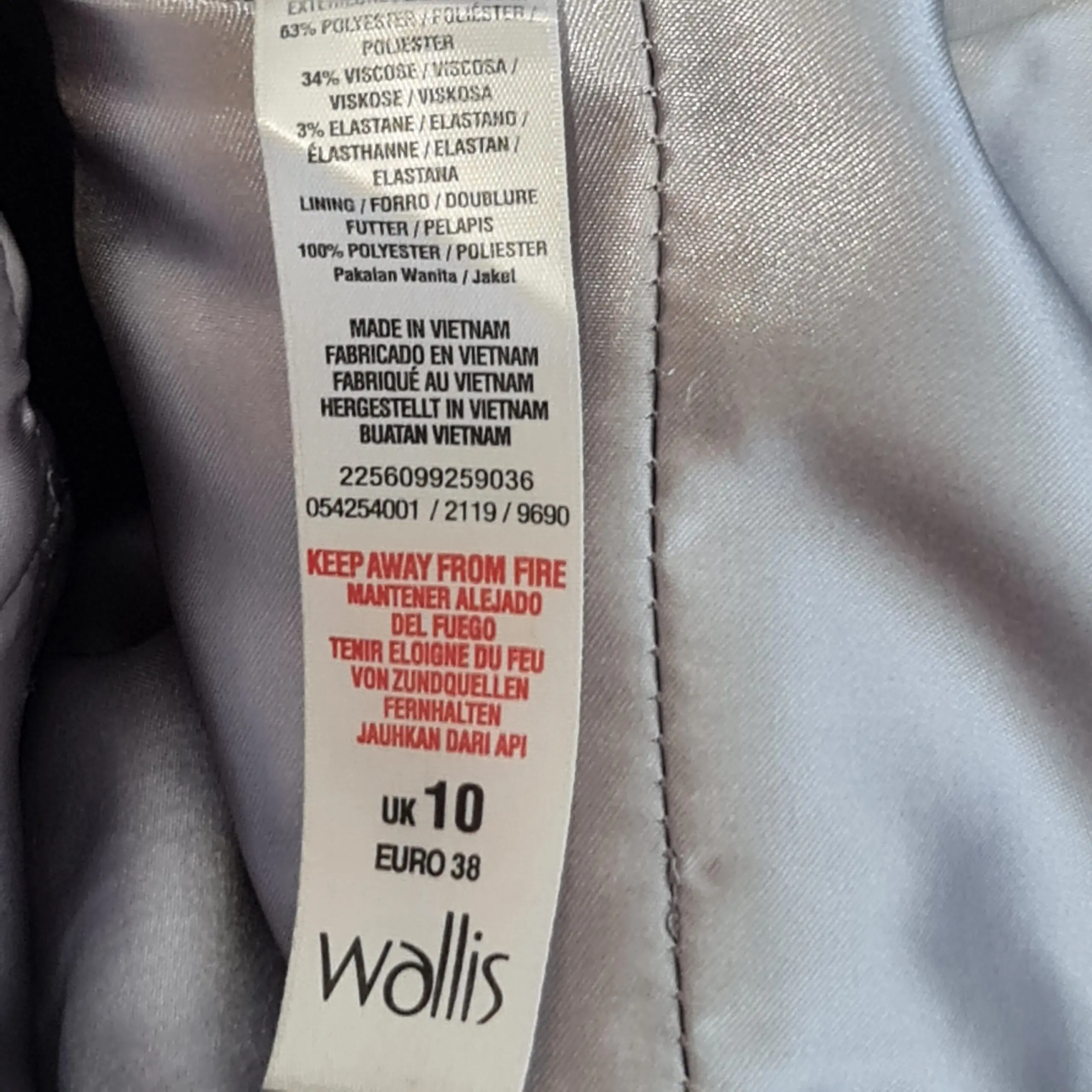 Wallis Womens Black Military Style Long Coat UK 10 - Image 6
