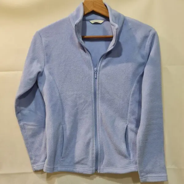 Marks & Spencer Womens Light Blue Purple Full Zip Fleece UK 8