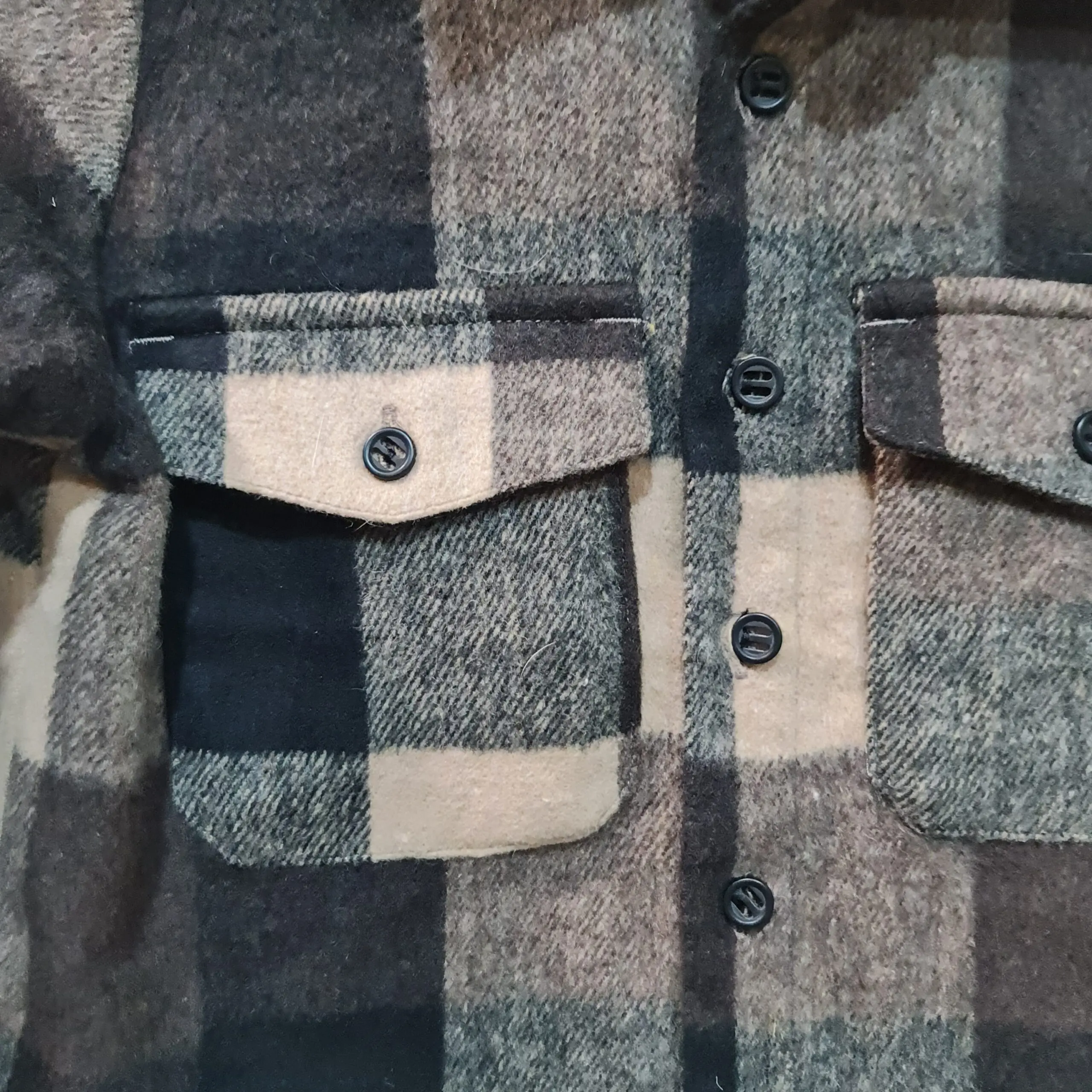 Lars Monsen Kids Brown Check Wool Blend Shirt Jacket Age 8 - Image 2