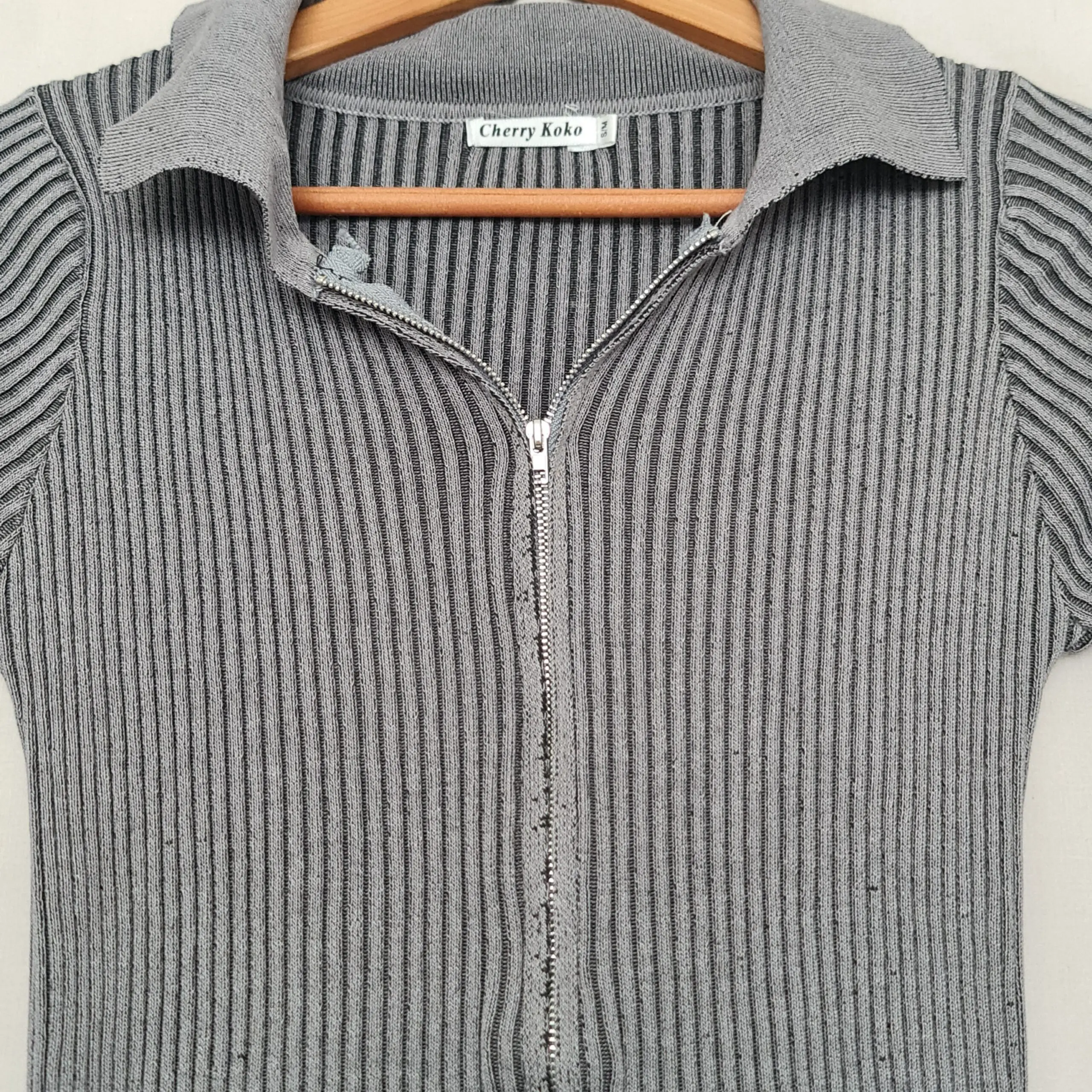 Cherry Koko Women's Grey Full Zip Cardigan S / UK 8-10 - Image 2