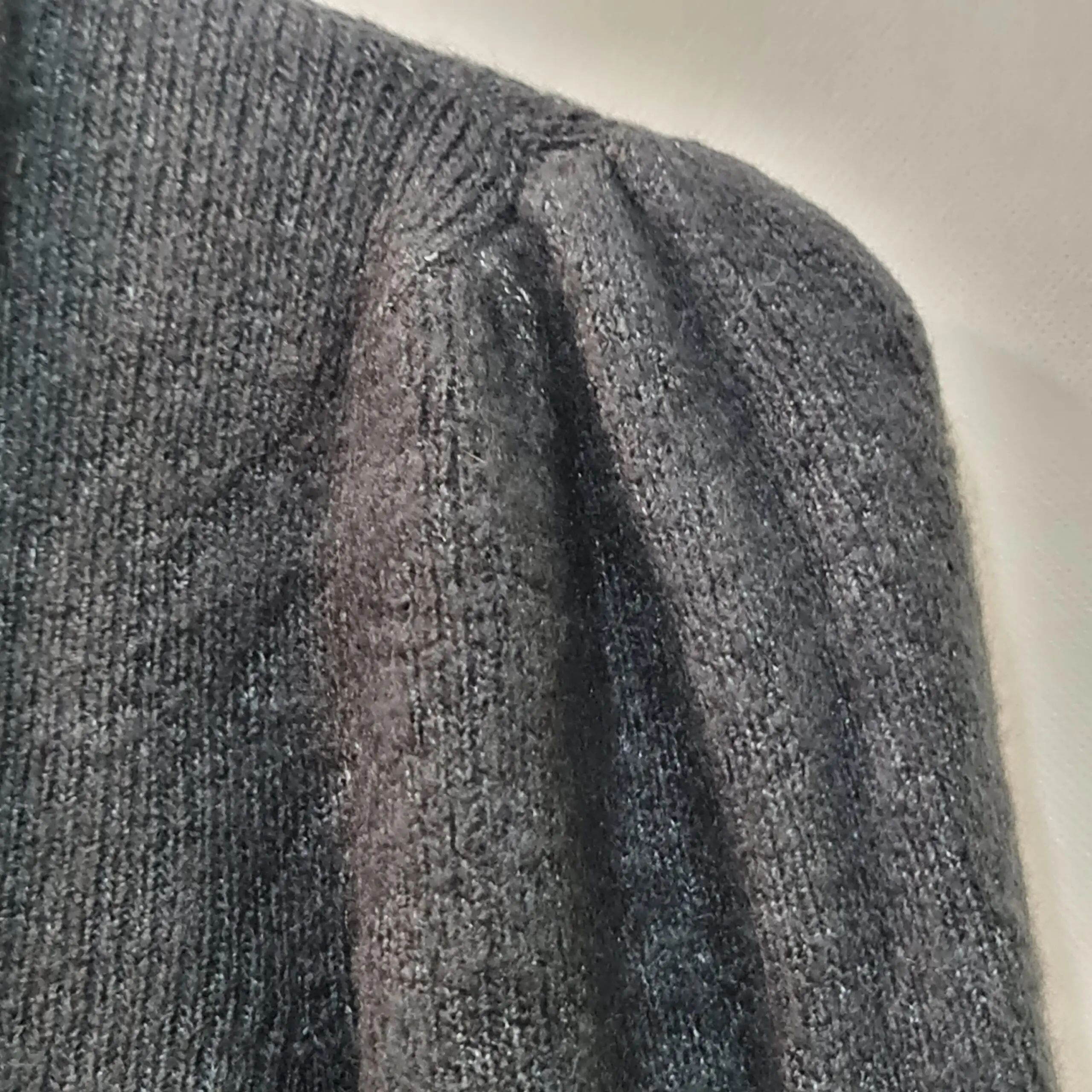 Vero Moda Womens Dark Grey Collared Puff Sleeve Knit Jumper M - Image 3