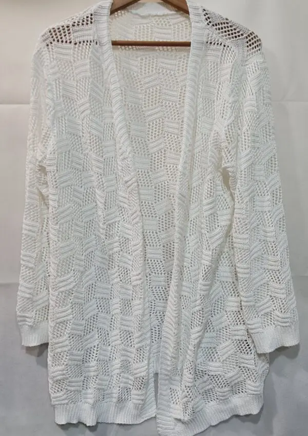 Shein Curve Women's White Cardigan XXL / UK 24-26