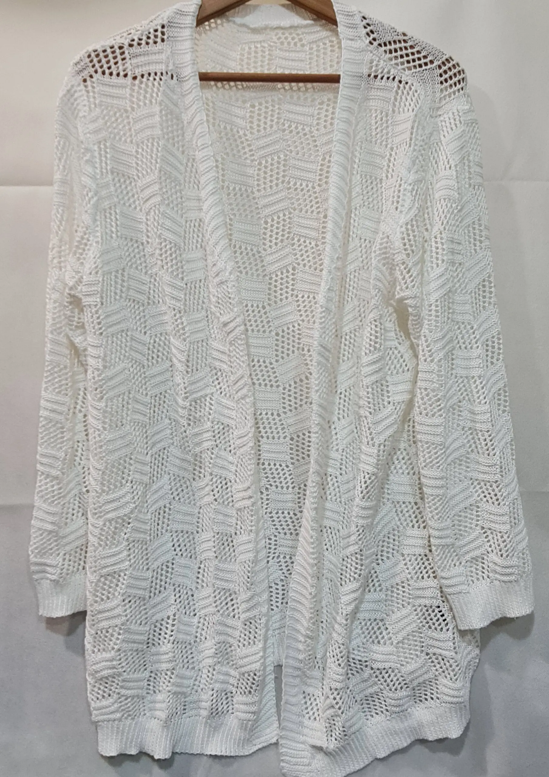 Shein Curve Women's White Cardigan XXL / UK 24-26