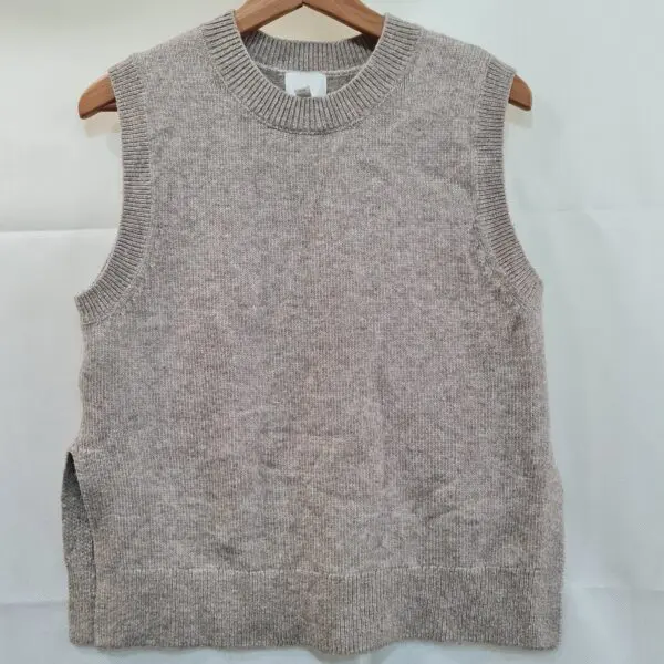 H&M Womens Beige Sleeveless Wool Blend Knit Jumper Vest XXS