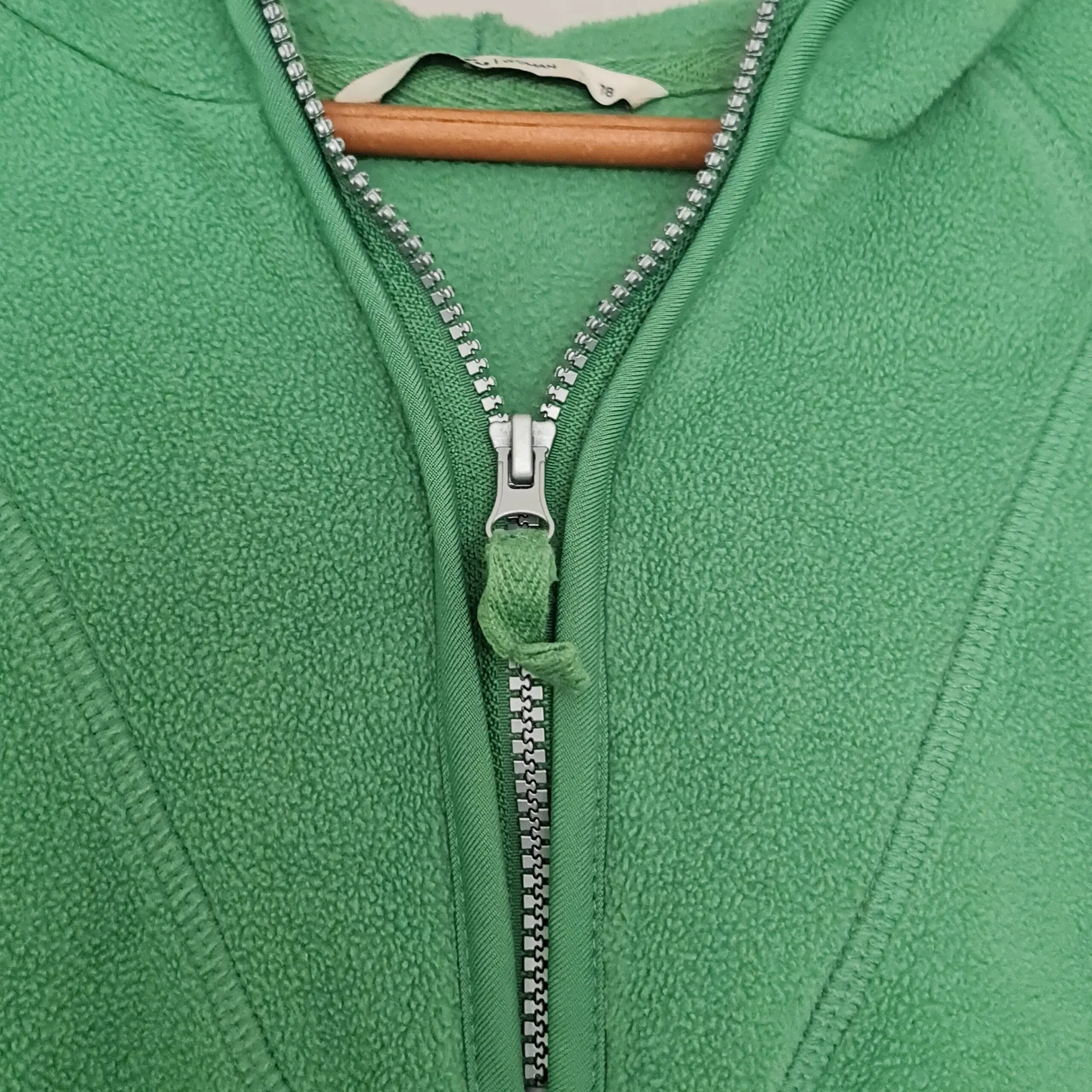 TU Womens Green Hooded Half Zip Fleece Pullover UK 18 - Image 2