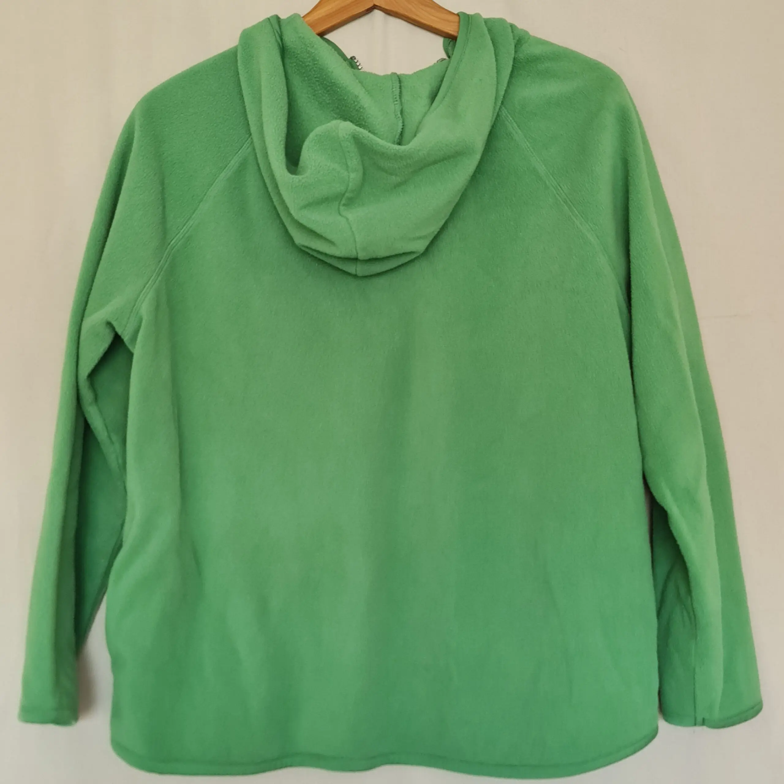 TU Womens Green Hooded Half Zip Fleece Pullover UK 18 - Image 3