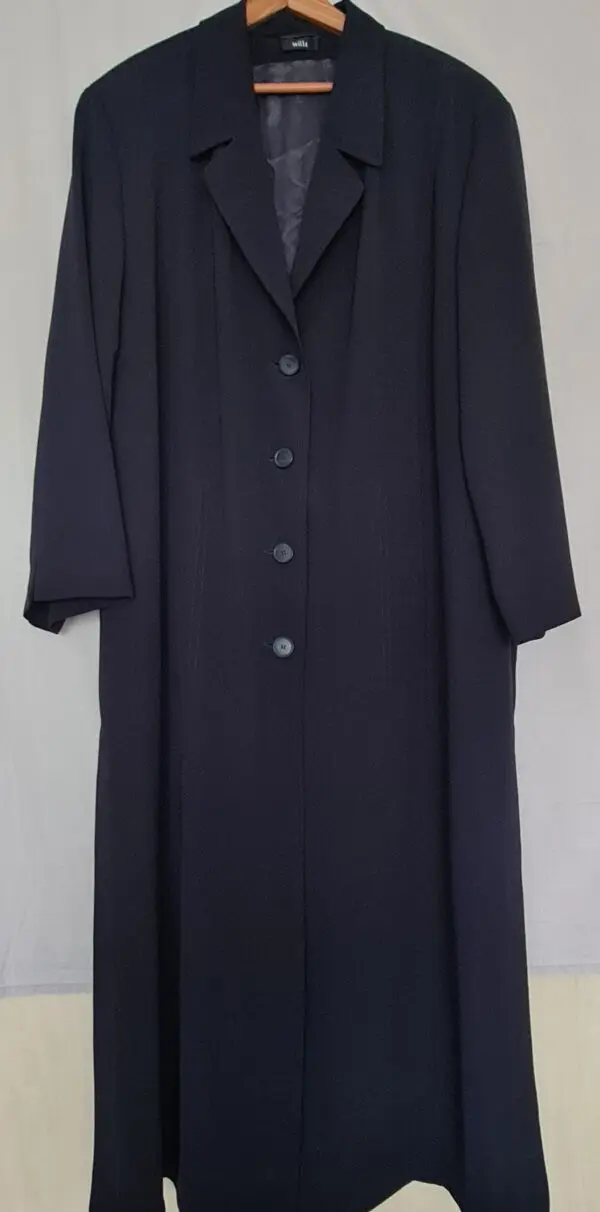 Wille Womens Navy Blue Lightweight Longline Coat UK 22