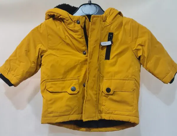 Primark Baby Boys Mustard Yellow Hooded Winter Parka 0-3 Months