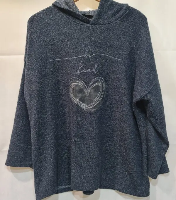 New Collection Women's Navy Heart Jumper L / UK 16-18