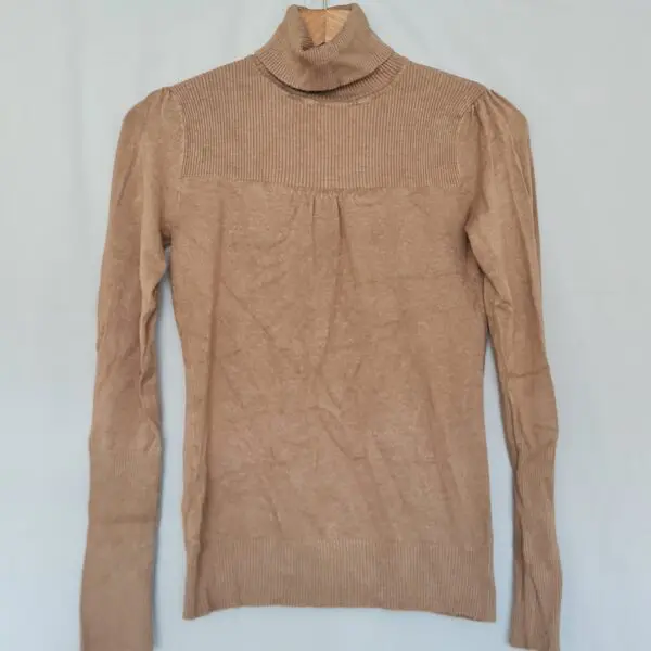New Look Womens Camel Brown Roll Neck Puff Sleeve Jumper UK 10