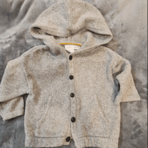 ZARA Baby Grey Hooded Knit Cardigan | 12-18 Months Very good
