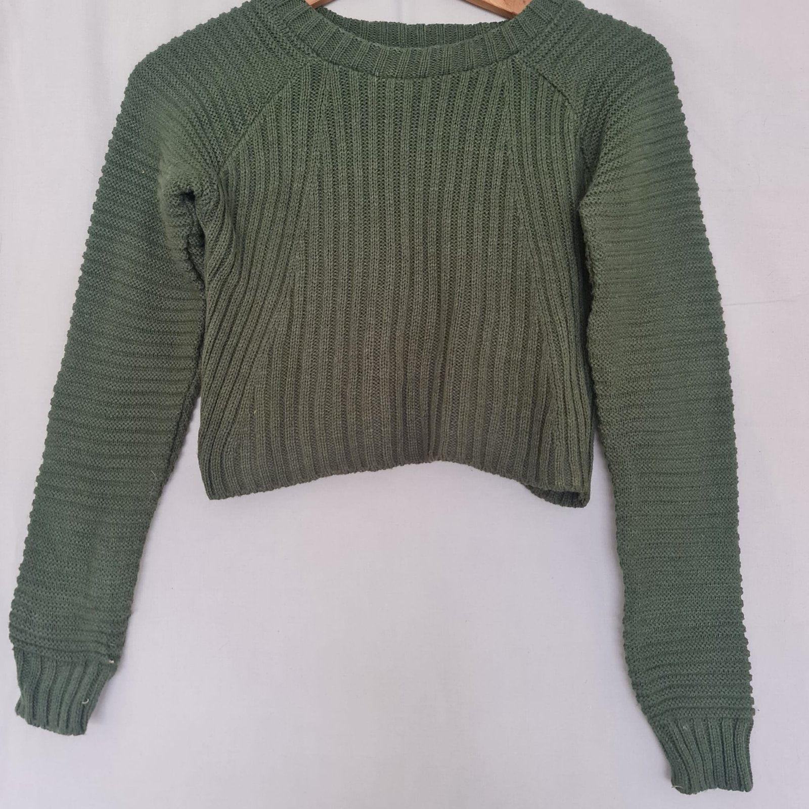 PrettyLittleThing Women’s Dark Green Cropped Jumper S UK 8-10