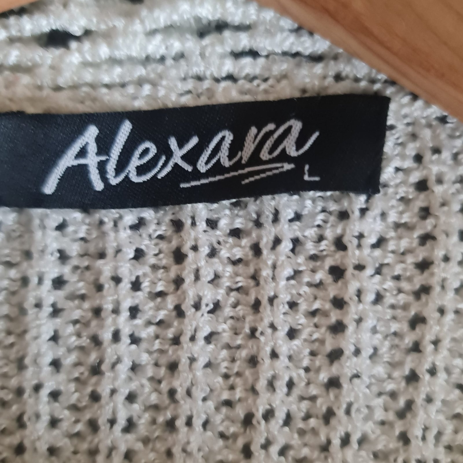 Alexara Womens Cream Pearl Crochet Cardigan L UK 16-18 - Image 3