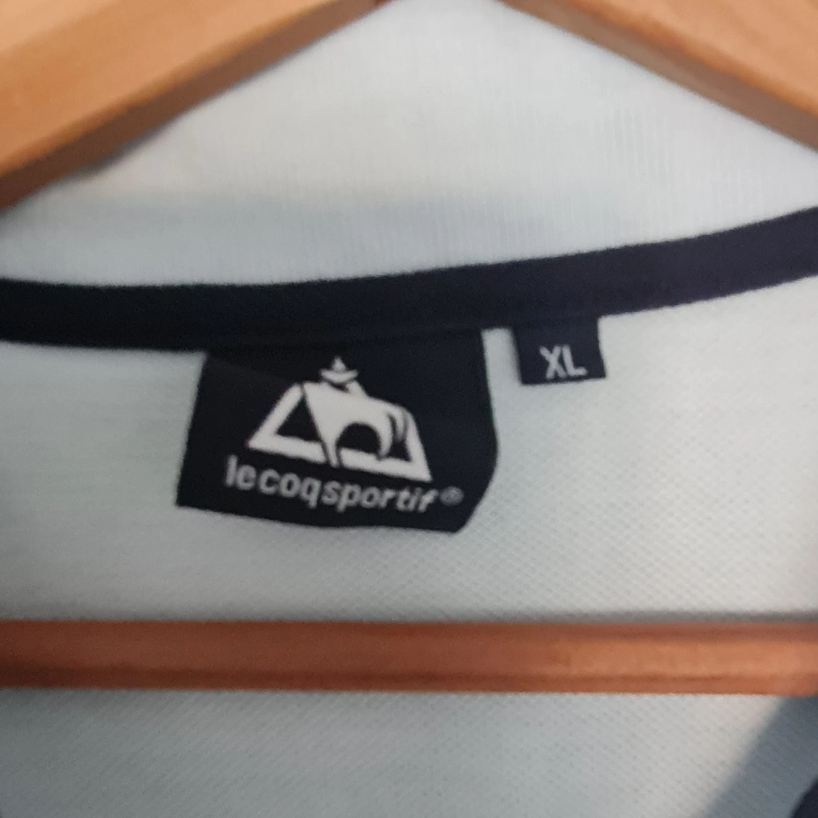 Le Coq Sportif Polo Shirt White XL Short Sleeve Golf Tennis - Image 3