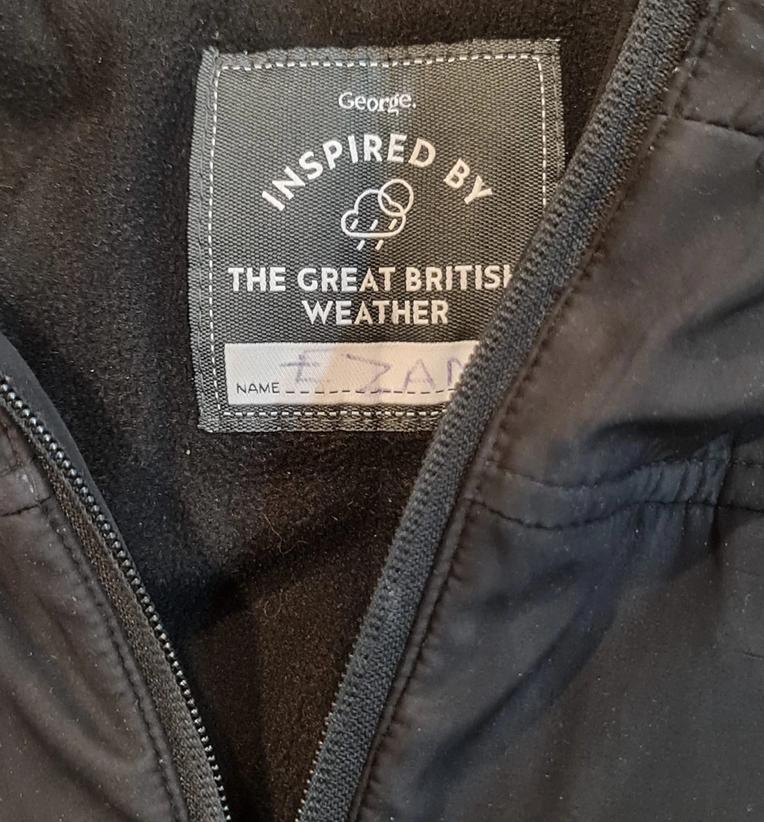 George Boys Black Hooded Winter Jacket 5–6 Years (110–116 cm) - Image 2