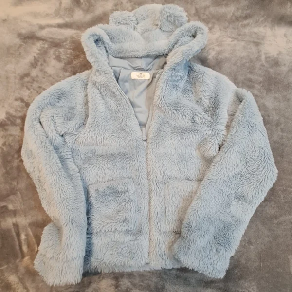 H&M Girls Teen 14Y+ (170 cm) Teddy Faux-Fur Zip Hoodie Jacket