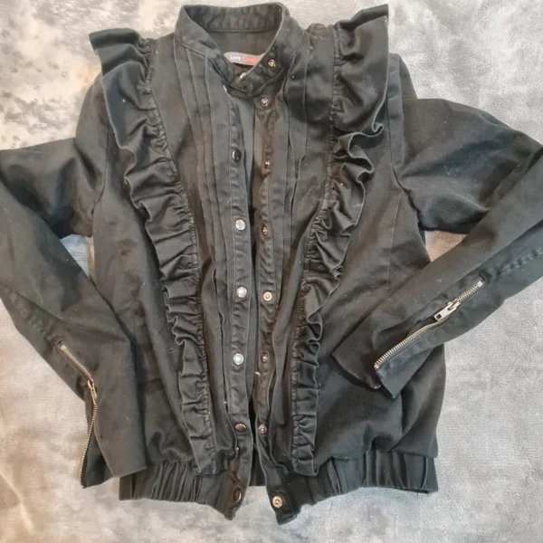Love Label Women’s Black Ruffle Jacket UK 10