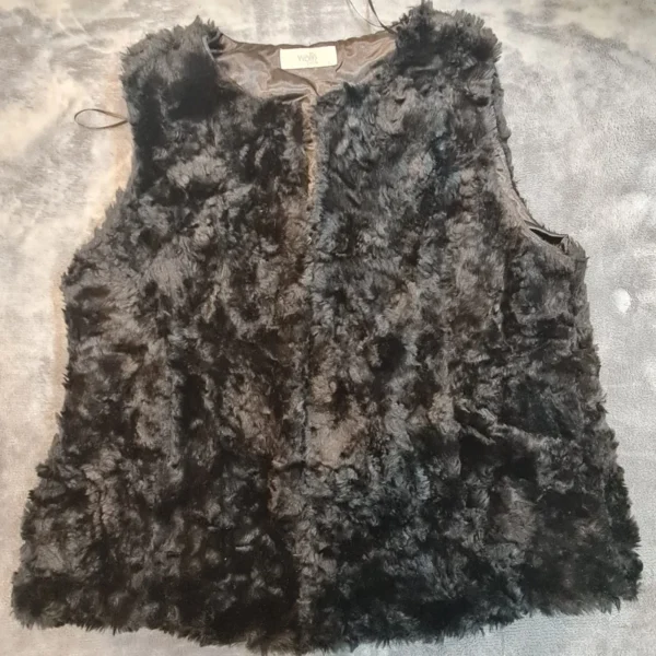 Wallis Women’s Black Faux Fur Gilet Size L