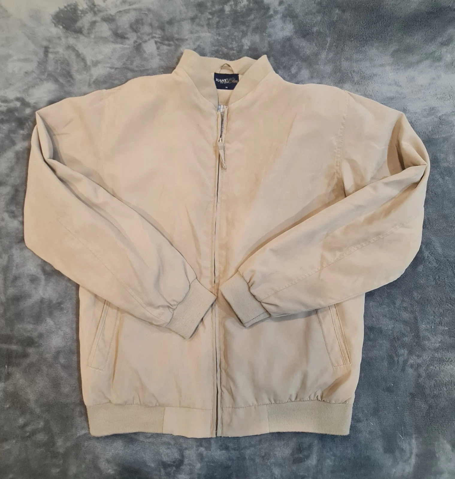 Easy Classic Men’s Beige Harrington Jacket Size M