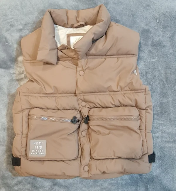 Zara Kids Camel Brown Gilet 3–4 Years 104 cm