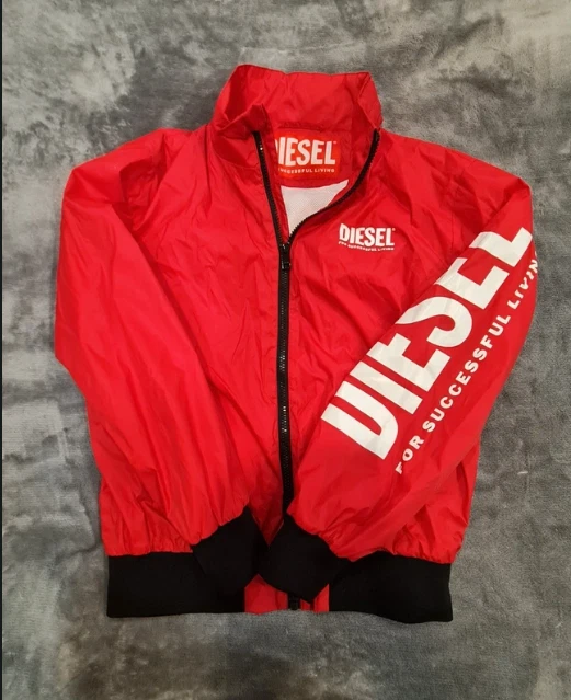 Diesel Red Nylon Windbreaker Jacket 12Y 150/68