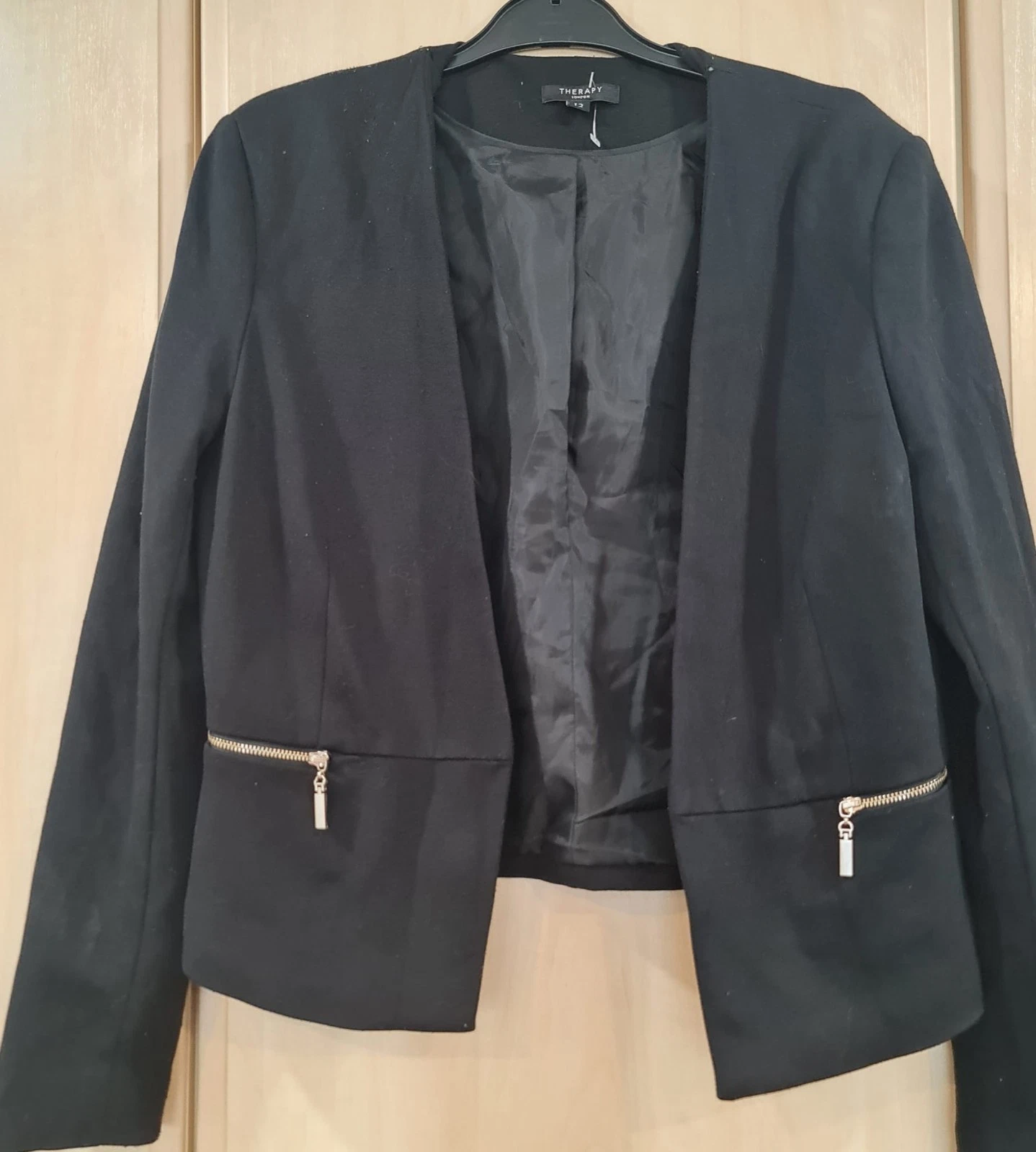Therapy London Women’s Black Blazer Jacket UK 12