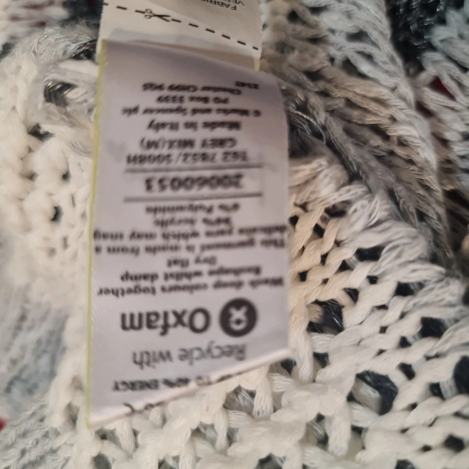 Per Una Women’s Striped Knit Jumper Grey Cream Size M - Image 3