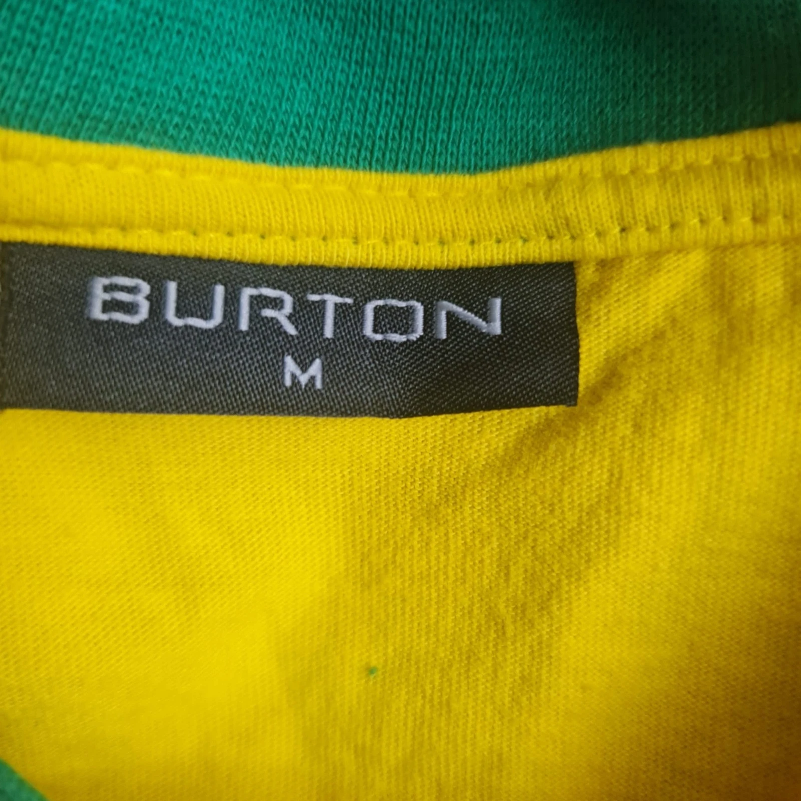 Burton Brazil Number 10 Ringer T-Shirt Yellow Green M - Image 3
