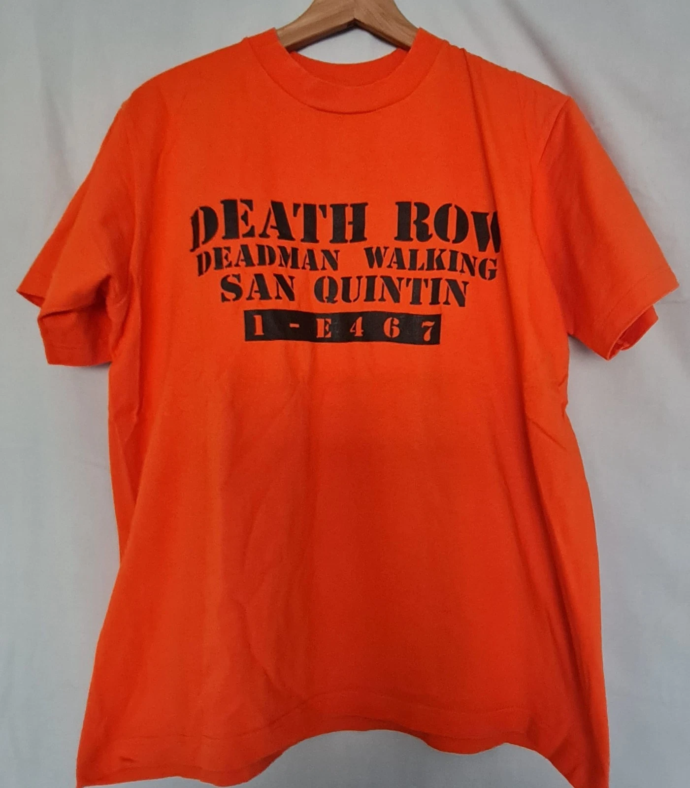 Prisoner Death Row San Quentin Graphic T-Shirt Orange L
