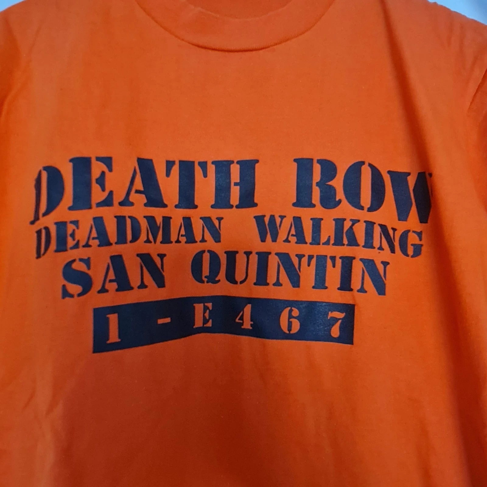 Prisoner Death Row San Quentin Graphic T-Shirt Orange L - Image 2
