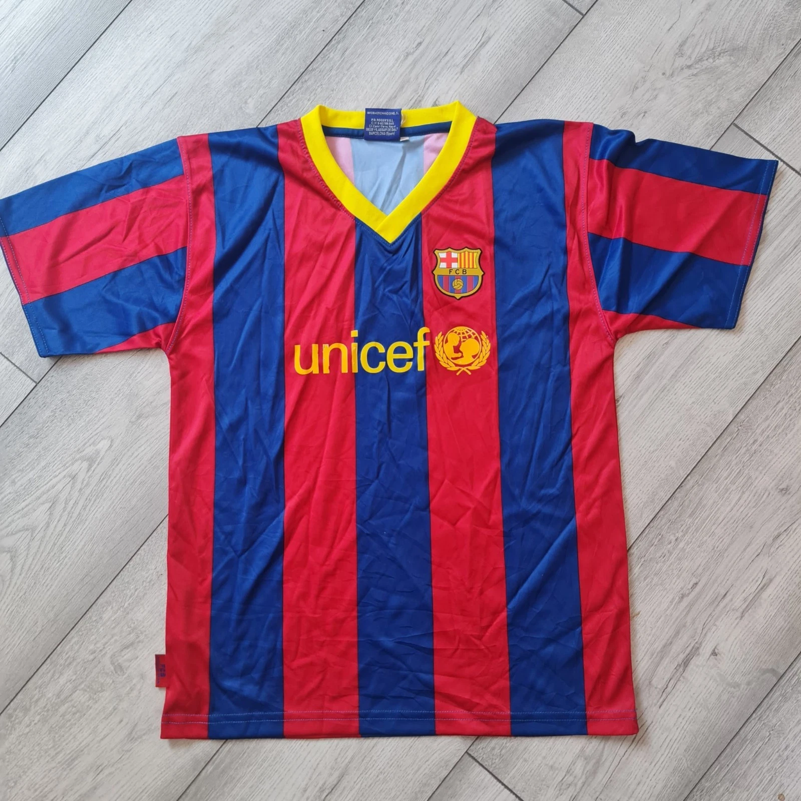 FC Barcelona FCB Official UNICEF Football Shirt Blue Red XS