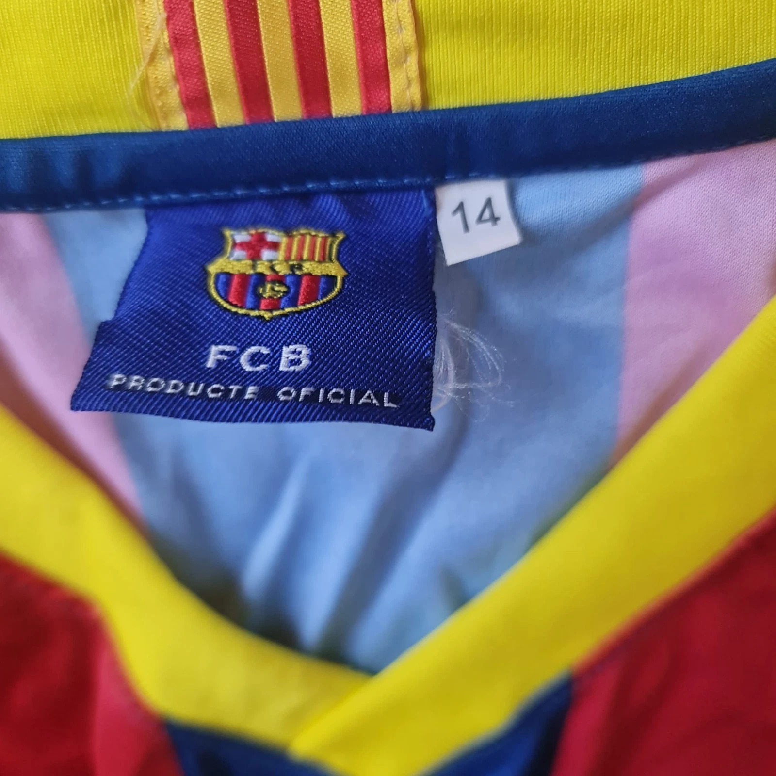 FC Barcelona FCB Official UNICEF Football Shirt Blue Red XS - Image 2