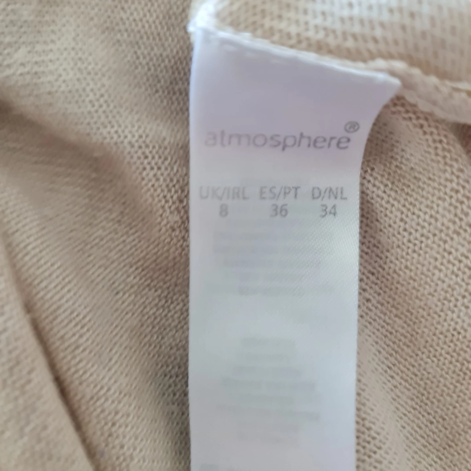 Atmosphere Women’s Waterfall Cardigan Beige Open Front UK 8-10 - Image 3
