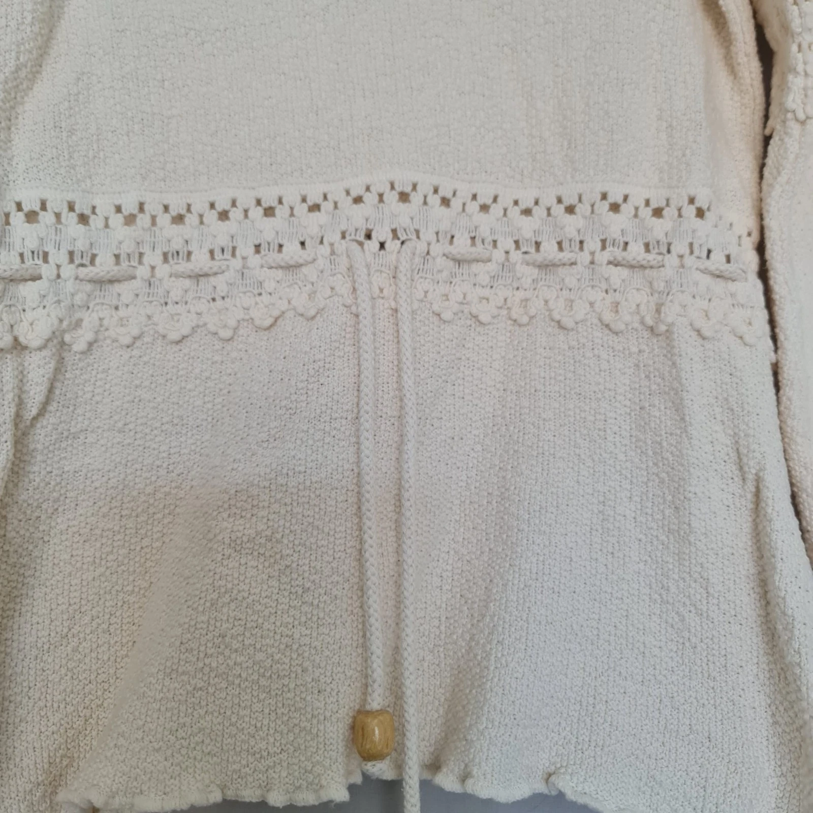 Trolley Design Women’s Crochet Knit Boho V Neck Jumper UK 8-10 - Image 2