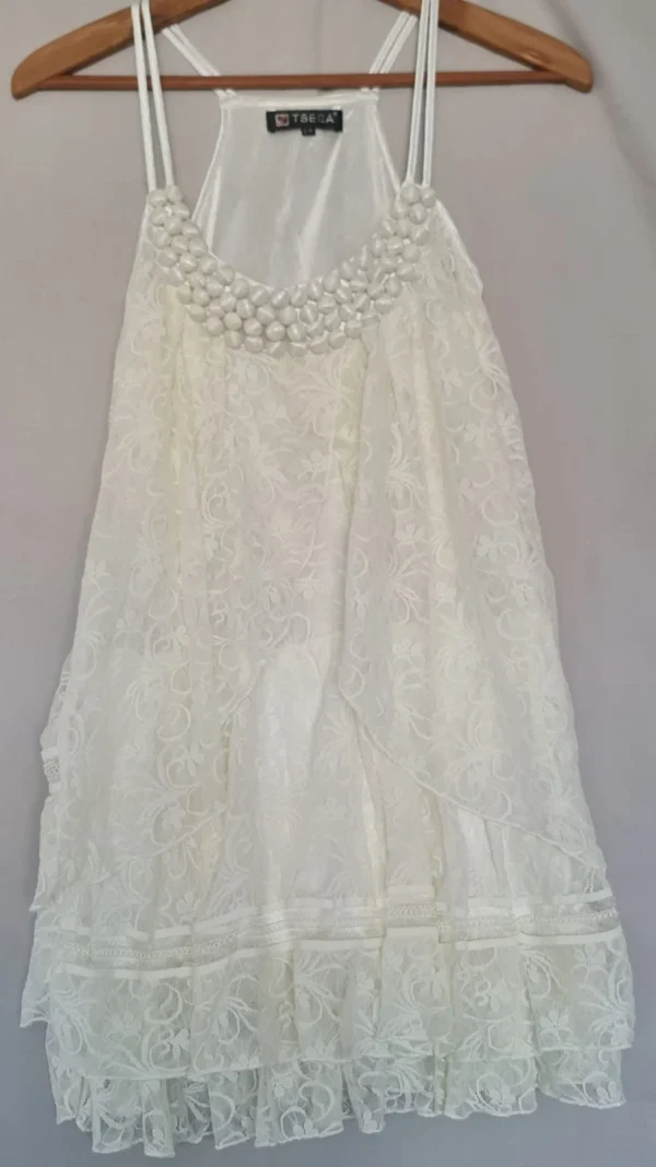 Tsega Women’s Lace Sleeveless Dress White S / UK 8-10