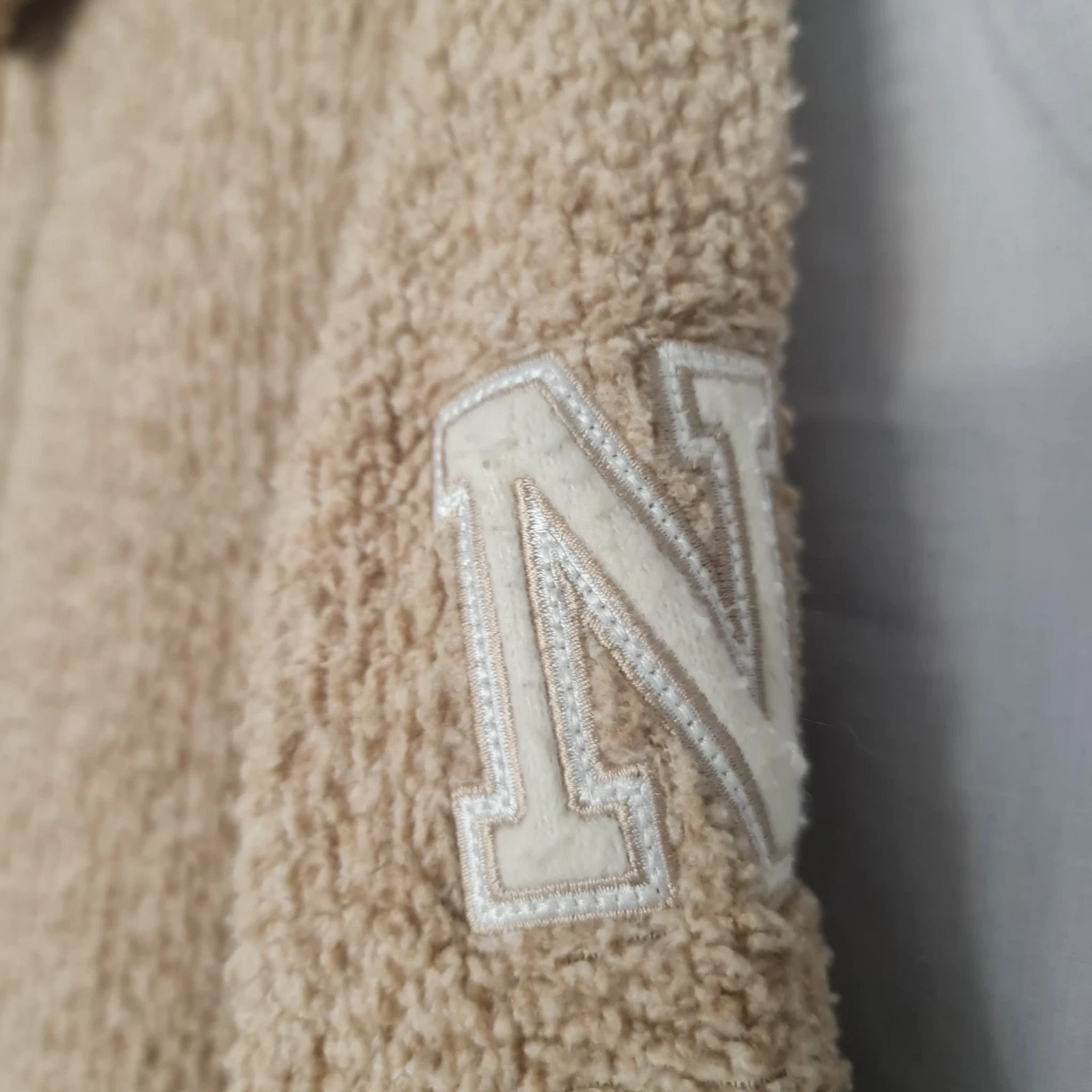 Next Women’s Teddy Fleece Zip Hoodie Beige M / UK 12-14 - Image 2