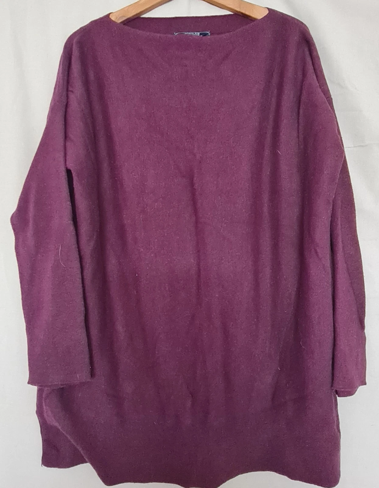 Joules Women’s Oversized Longline Jumper Purple L UK 16-18