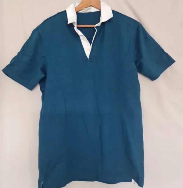 Marks & Spencer Men’s Rugby Polo Shirt Blue White M