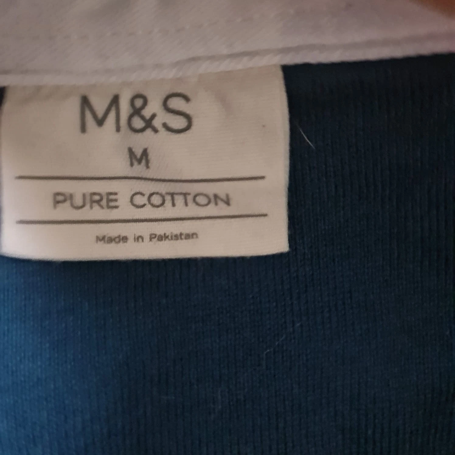 Marks & Spencer Men’s Rugby Polo Shirt Blue White M - Image 2